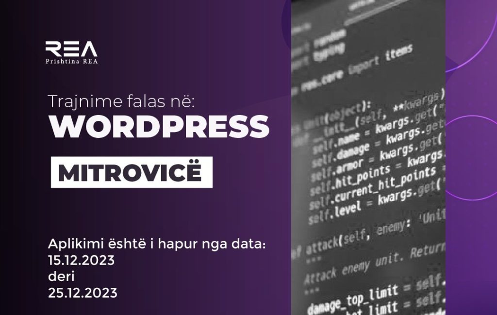 TRAJNIME PA PAGESË! WordPress në MITROVICË!
